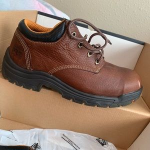 New in box. Timberland PRO steel toe work shoes.mens 8.5